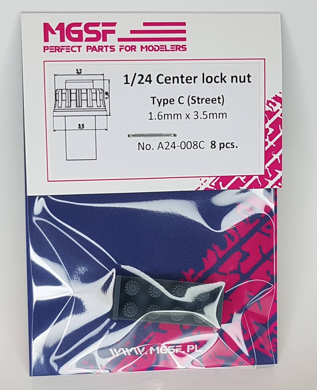 MGSF Center lock nut 1/24 1:24 resin